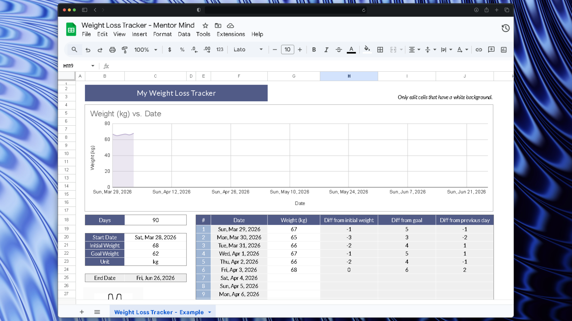 Weight Loss Tracker Showcase
